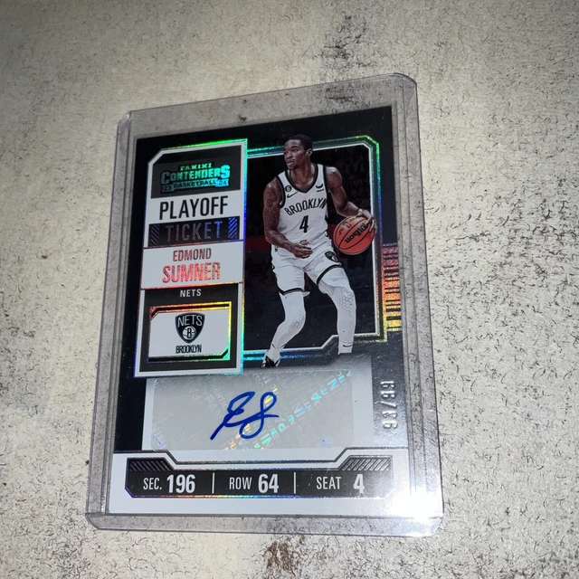 EDMOND SUMNER- NEW JERSEY NETS AUTOGRAPH CARD # 93 OF 99- PANINI CONTENDERS