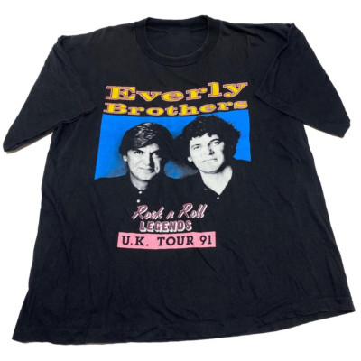 The Everly Brothers Gift For Fans Black T-Shirt Cotton All Size