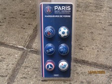6 marqueurs de verre PSG, Paris Saint Germain. 2016