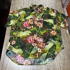 Guess By Georges Marciano Vintage 90s SS Button Up Floral Shirt Size M 20746