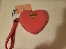 Juicy Couture Pink Lemonade Wallet Wristlet Heart coin case NWT Gift Collectable
