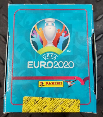 Sealed UEFA Panini Euro 2020 No Preview Box - 50 Packs MBappe Greenwood Haaland