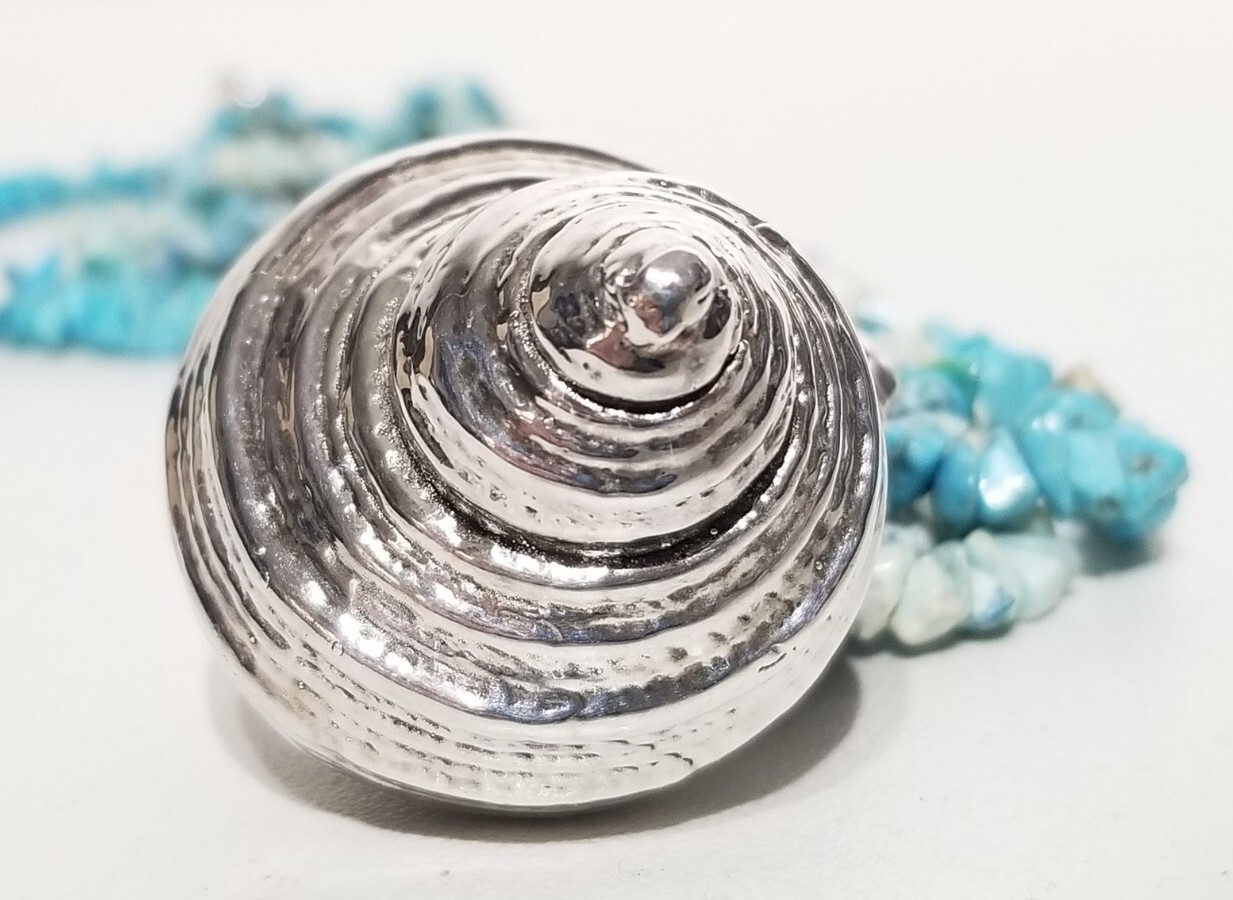 Statement Multi Strand Turquoise Chip Sterling Si… - image 14