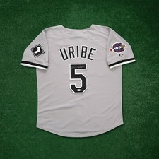 Juan Uribe signed 2005 Chicago White Sox World Series Road Grey Jersey PSA/DNA