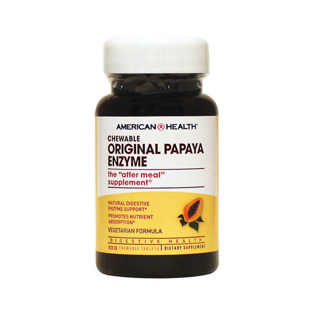 American Health Chewable Original Papaya Enzyme 100 Chwbls