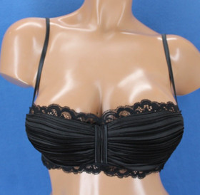 La Perla 1 Underwire Lined Pleated Lace Multiway Strapless Bra Size 32 #H3660