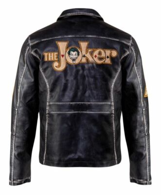 New Suicide Squad Joker Motorcycle Biker Distressed Black Real Leather Leather