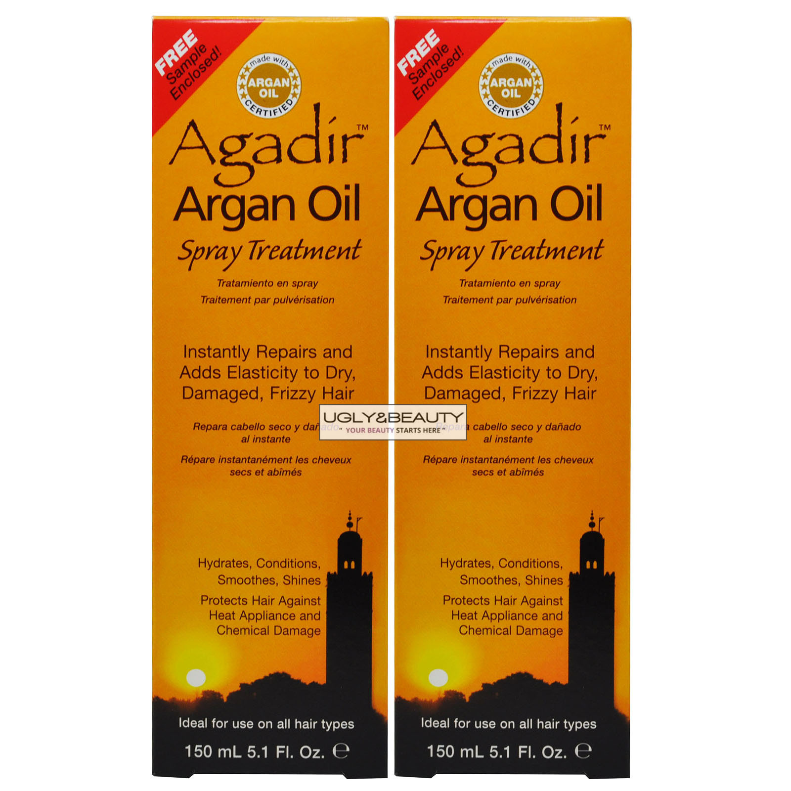 Agadir Argan Oil Spray Treatment 150 mL / 5.1 Fl. Oz. "Pack of 2" eBay