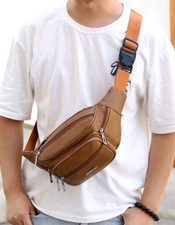 Fanny Pack Waist Bag Multifunction Genuine Leather Hip Bum Bag Travel Pouch NEW