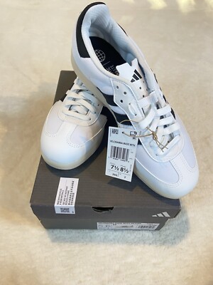 Adidas Mens Size 7.5 VELOSAMBA MADE WITH NATURE Cycling Shoes IE7024 White Black