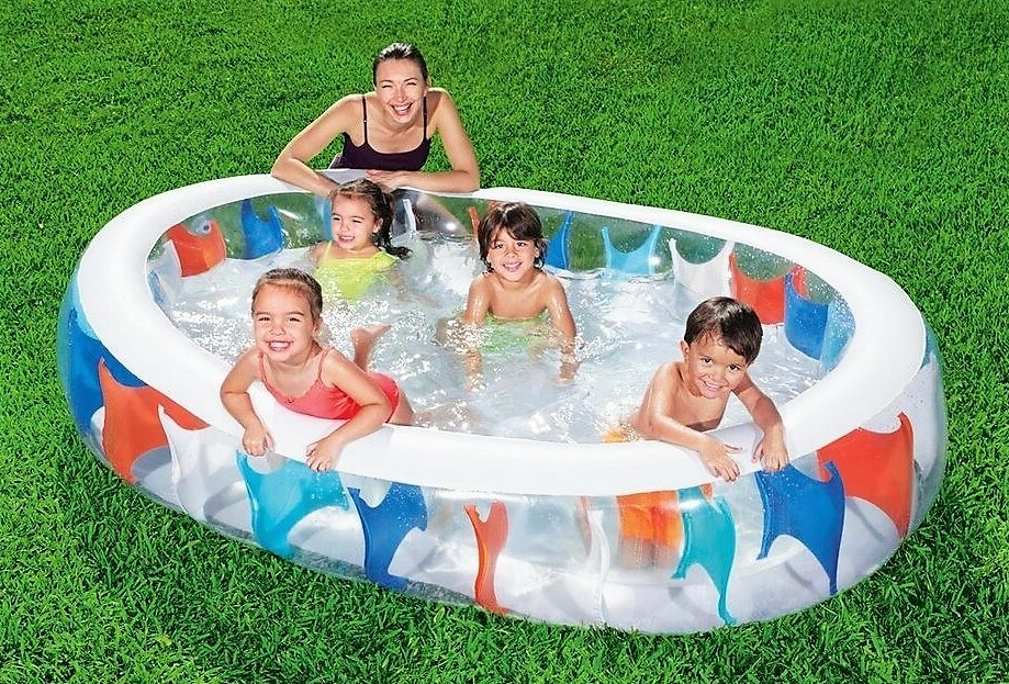 Pool Elliptic Ovaler Schwimmbecken Planschbecken 229x152x51 Bestway 54066