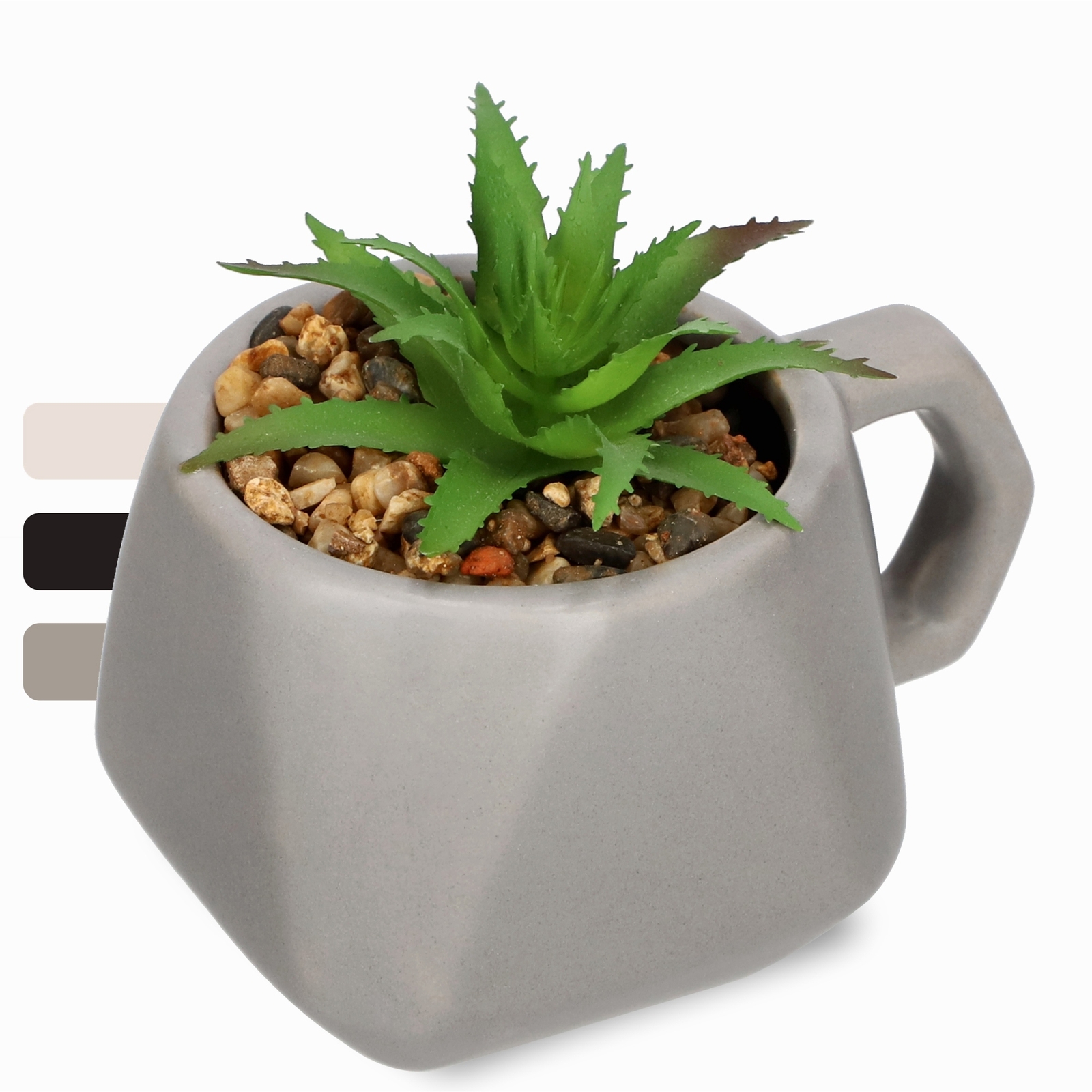 KADAX piante grasse in vaso con manico, piante artificiali in vaso, grigio