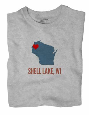 Shell Lake Wisconsin WI T-Shirt HEART