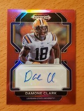 2022 Prizm Draft Picks Autographs Red Damone Clark LSU Cowboys #'d 180/199