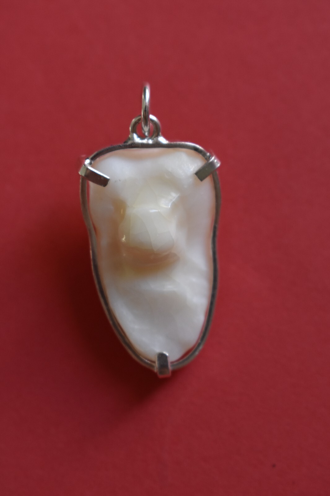 Colgante Hueso de Corvina (20-25 mm) Montado en Plata Ley