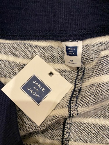 *NEW* Jaine and Jack Boy's Size 12 Black and White Striped Shorts (2018, spring) - Picture 5 of 6