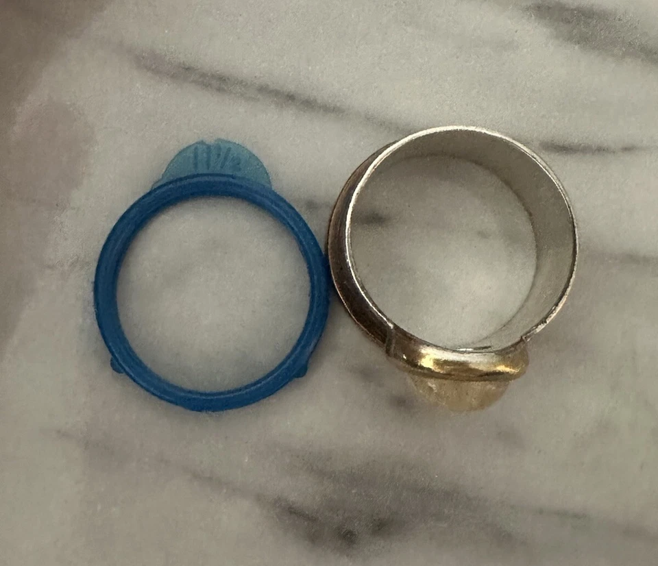 925 Three Tone Mixed Metal Silpada Ring - Silver Brass Copper Citrine Foto 4 de 4