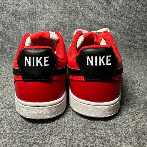 Nike Court Vision Low DH0851-100 Men's US 10.5 Sneakers White Red Leather Shoes - Picture 4 of 9