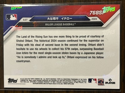 2024 MLB Topps now 768sp foil 漢字