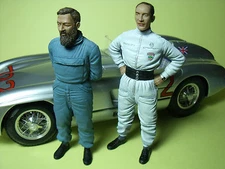 1/18 FIGURES  MOSS  JENKINSON  VROOM PAINTED  FOR  CMC  CMR  GP REPLICAS  MAISTO