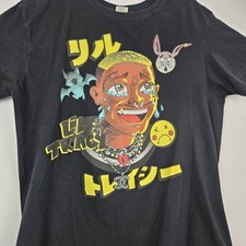 Lil Tracy Tears Rap Hip Hop Lil Peep Black T Shirt Size Large Anime Emoji