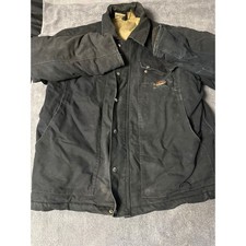 Duck canvas FR Mens Black FR Work Jacket NFPA 2112 Quilted Lined Coatnvas
