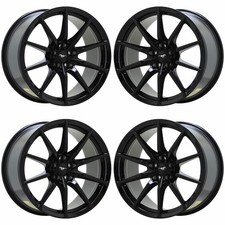 Juego de llantas 19" Ford Mustang Shelby GT350 negro brillante OEM 10053 10054 INTERCAMBIO