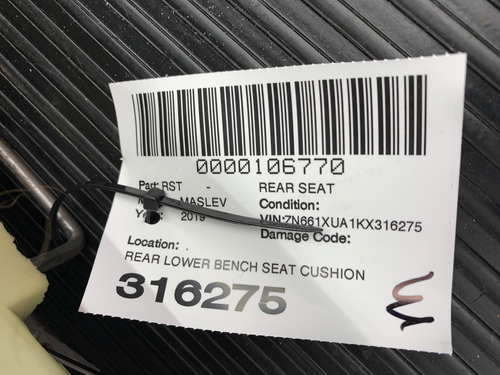 2017 - 2020 MASERATI LEVANTE OEM REAR LOWER BENCH SEAT CUSHION | TAN LEATHER - Picture 12 of 12