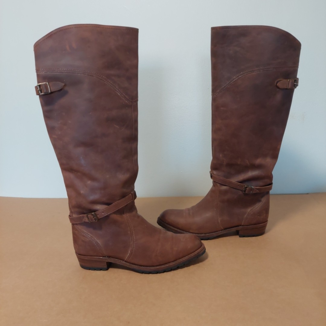 Frye Durado Lug Riding Women's Brown  Boot Made In Spain Size 11