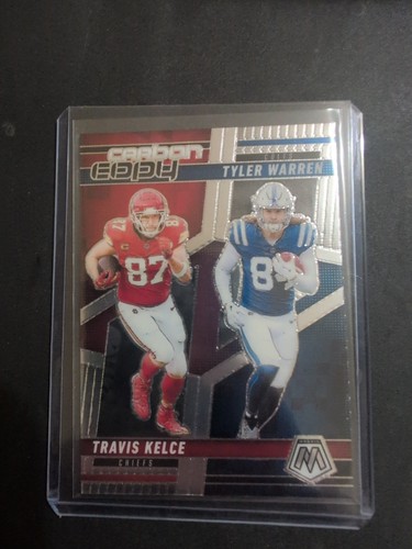 2025 Panini Mosaic - Carbon Copy Travis Kelce, Tyler Warren #CCO-11 (RC)