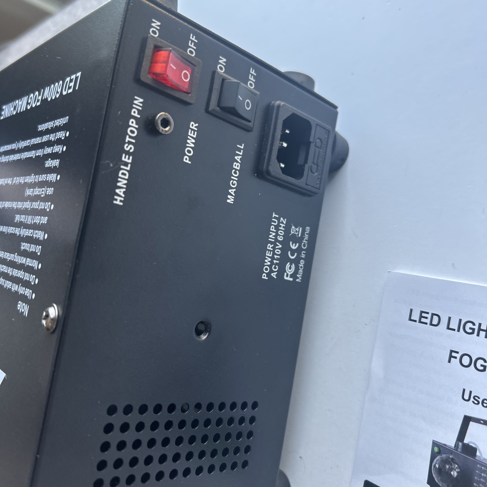 2 in 1 Horizontal,Vertical Fog Machine Halloween with Disco Ball,Smoke Machine