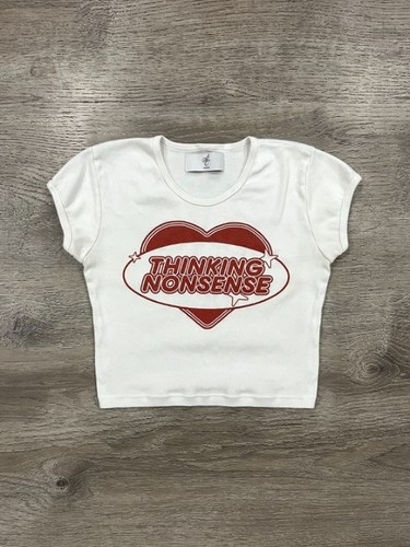 Sabrina Carpenter Cropped Baby Tee (Thinking Nonsense)