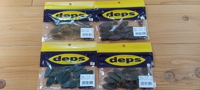 deps Bull Flat 2 inch Soft Plastics Lure Lot 4 Packs Bass Fishing Lures JDM