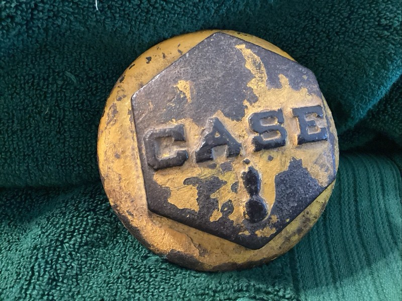 1920s/30s Case Tractor Cast Iron Hubcap Grease Cap 4384A 1.75" x 4"