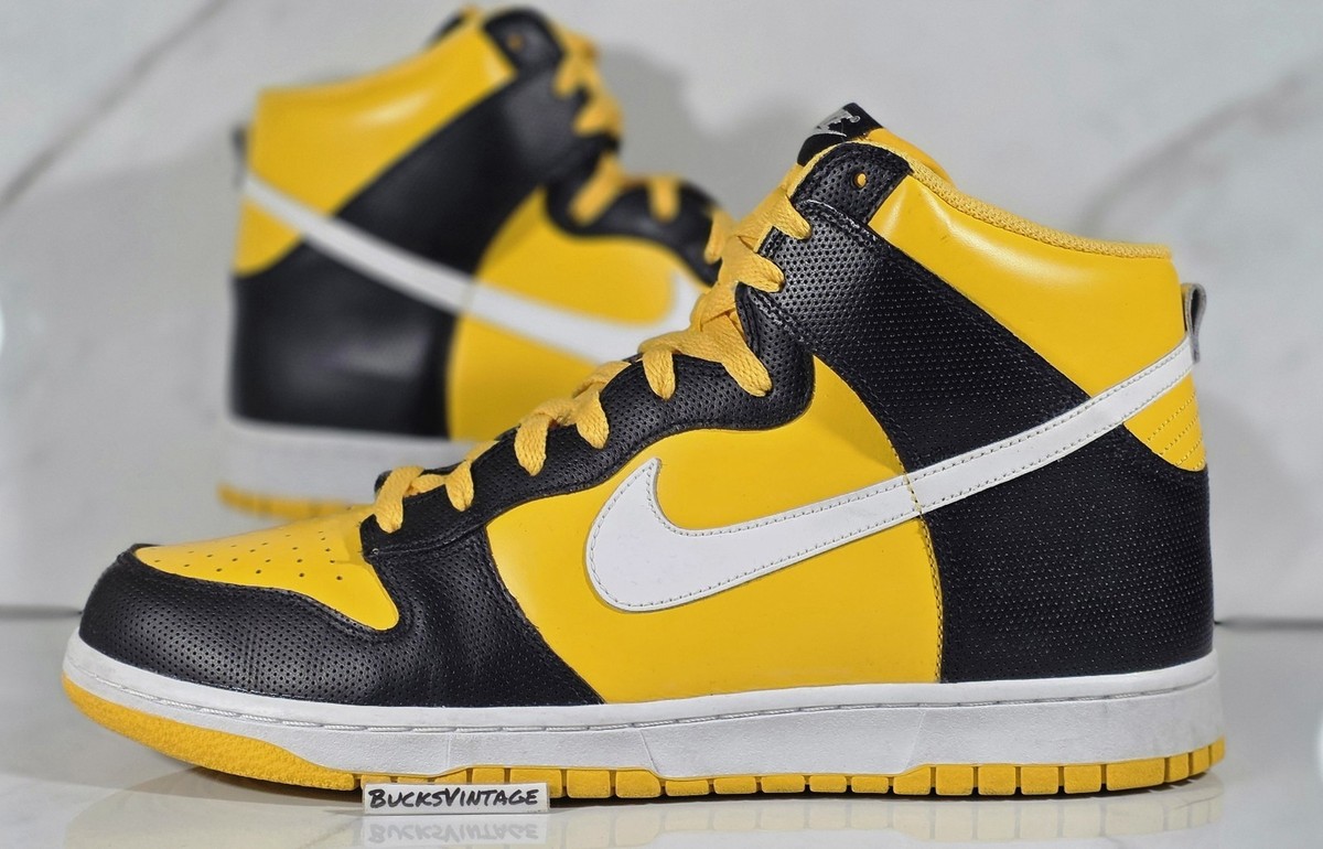 Vintage 2011 Nike Dunk High Yellow UN WU-TANG Killer Bee Size 12