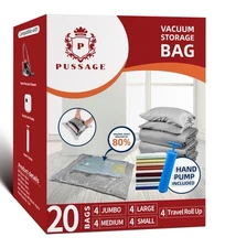 20 PACK VACUUM STORAGE BAGS SPACE SAVER BAGS FOR CLOTHES VACUM SEALER BAG