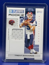 2007 Playoff NFL Playoffs Trent Edwards Rookie Memorabilia Card #132 /50. rookie card picture