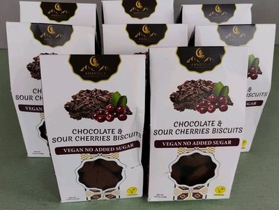 Ambrozia Chocolate & Sour Cherries Biscuits 8-Pack 130g 4.58oz Exp 07/2026