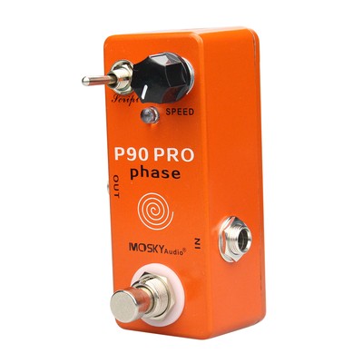 Mosky P90 PRO Guitar Bass Effect Pedal Deep Rich Phasing Script Speed Footswitch