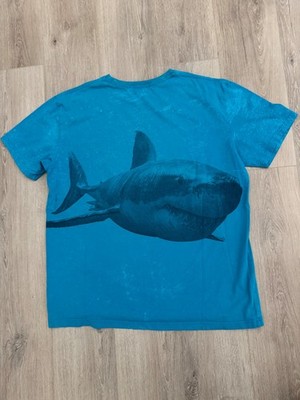 vintage 90s Polo Sport Ralph Lauren Shark Tee All Over Print AOP