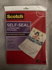 Scotch Self-Sealing Laminating Pouches, Large 8.5 x 11, Clear 10-Pack NEW 2011