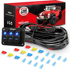16AWG LED Light Bar Wiring Harness Kit-6 Leads