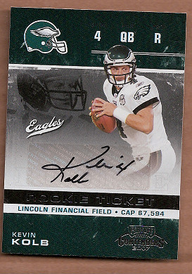 Kevin Kolb [Autograph] #181 2007 Playoff Contenders card