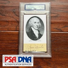 JAMES MADISON Autograph Cut Signature CUSTOM CARD Signed as POTUS * PSA/DNA