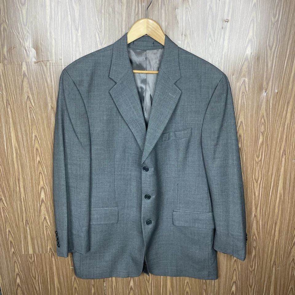 Traje Lauren Ralph Lauren 2 Piezas Hombre 44L 38x32 Gris Multicolor Tres Botones Foto 3 de 4