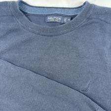Nautica Men  s Navy Blue Sweater XL