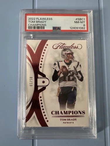 New Listing2022 Panini Flawless Tom Brady Champions Ruby Gem 5/10