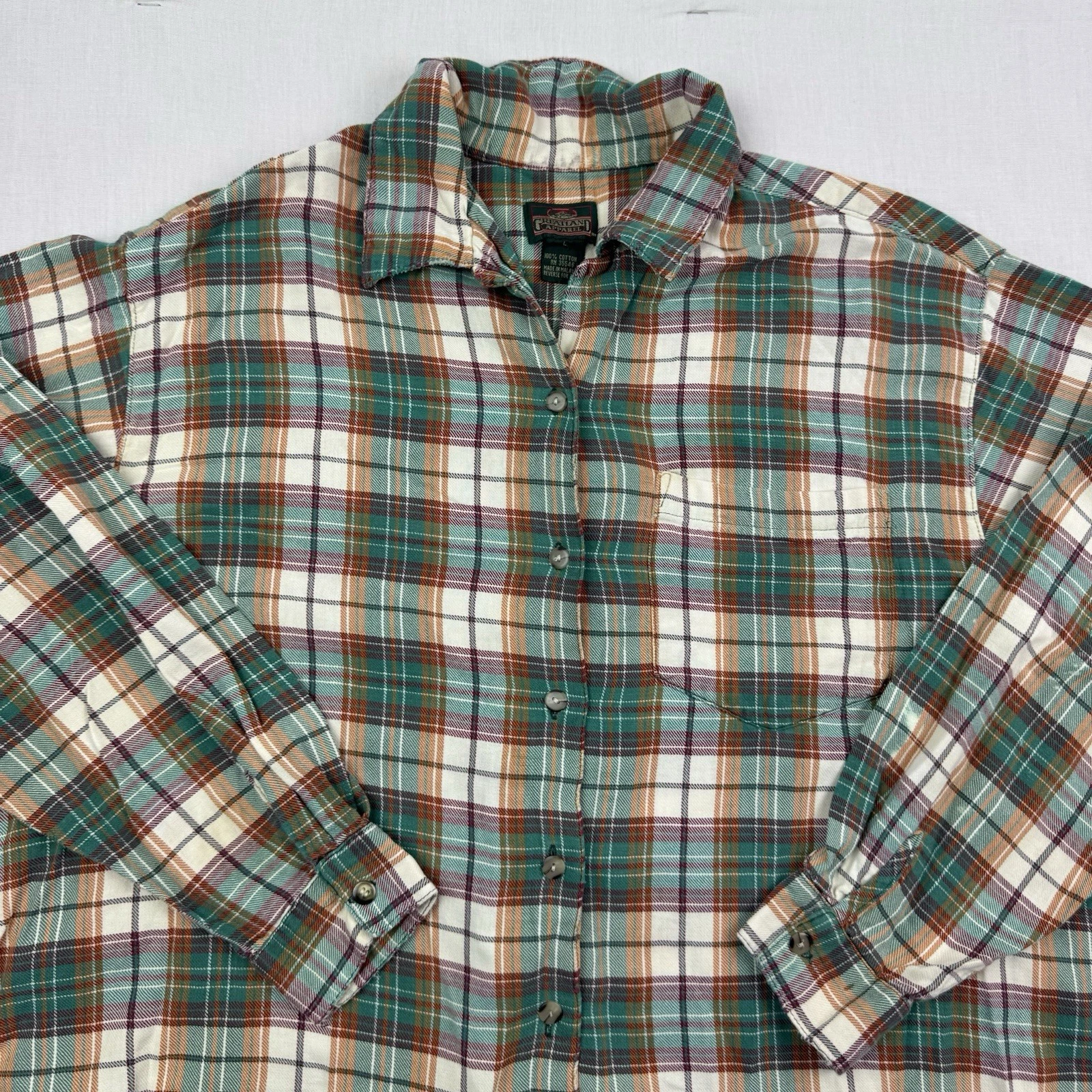 Vintage Greatland Flannel Button Up Shirt Adult Large Green Plaid Hiking Outdoor
Opens in a new wind