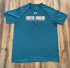 Under Armour Men's Coastal Carolina Chanticleers Teal The Tech Tee Stain Lrg