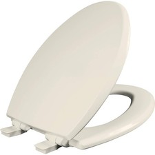 Cassel Slow Close Toilet Seat, Easy Clean, Non Slip Premium Wood Seat, Easy I...